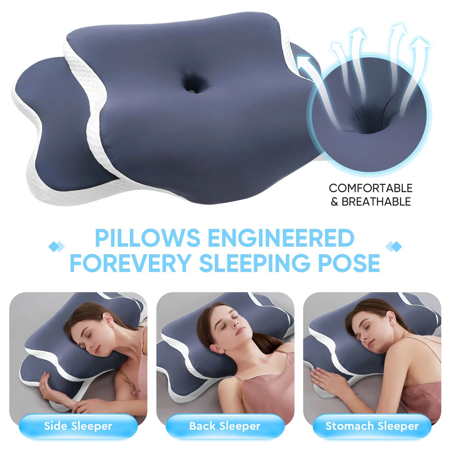 Contour Ergonomic Memory Foam Cervical Pillow