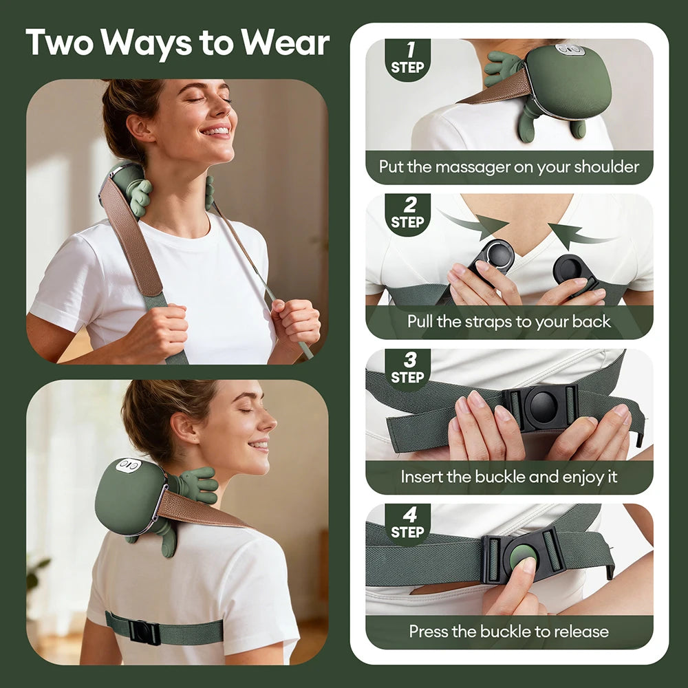 4D Wireless Neck & Shoulder Kneading Massage Shawl