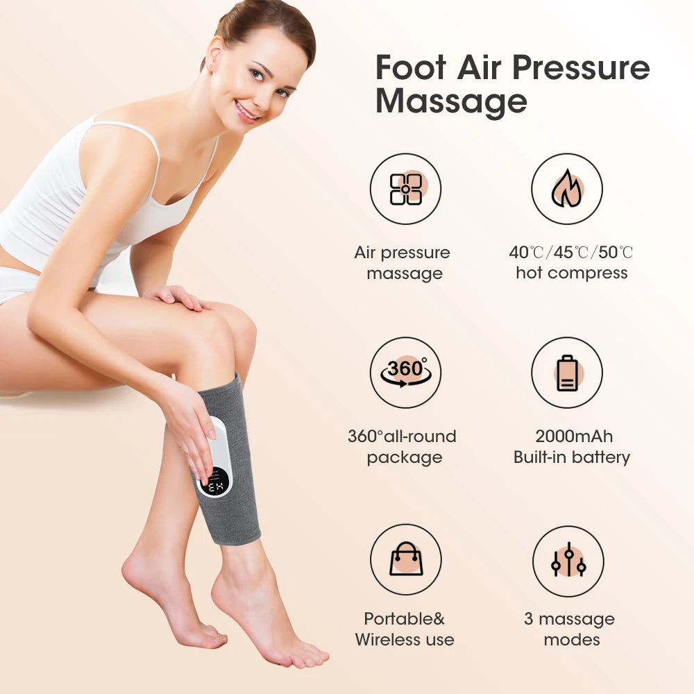 360° Rechargeable Calf & Leg Air Compression Massager