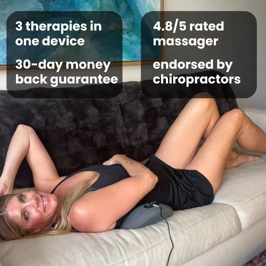 3-in-1 Shiatsu Back & Lower Back Pain Relief Massager