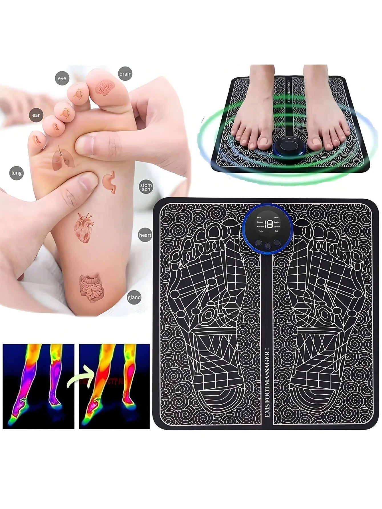 Rechargeable Electric Foot Circulation Massager
