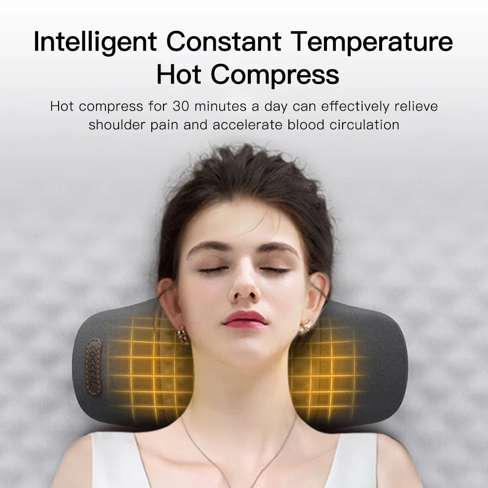Electric Cervical Neck Massager Pillow with Heat & Vibration