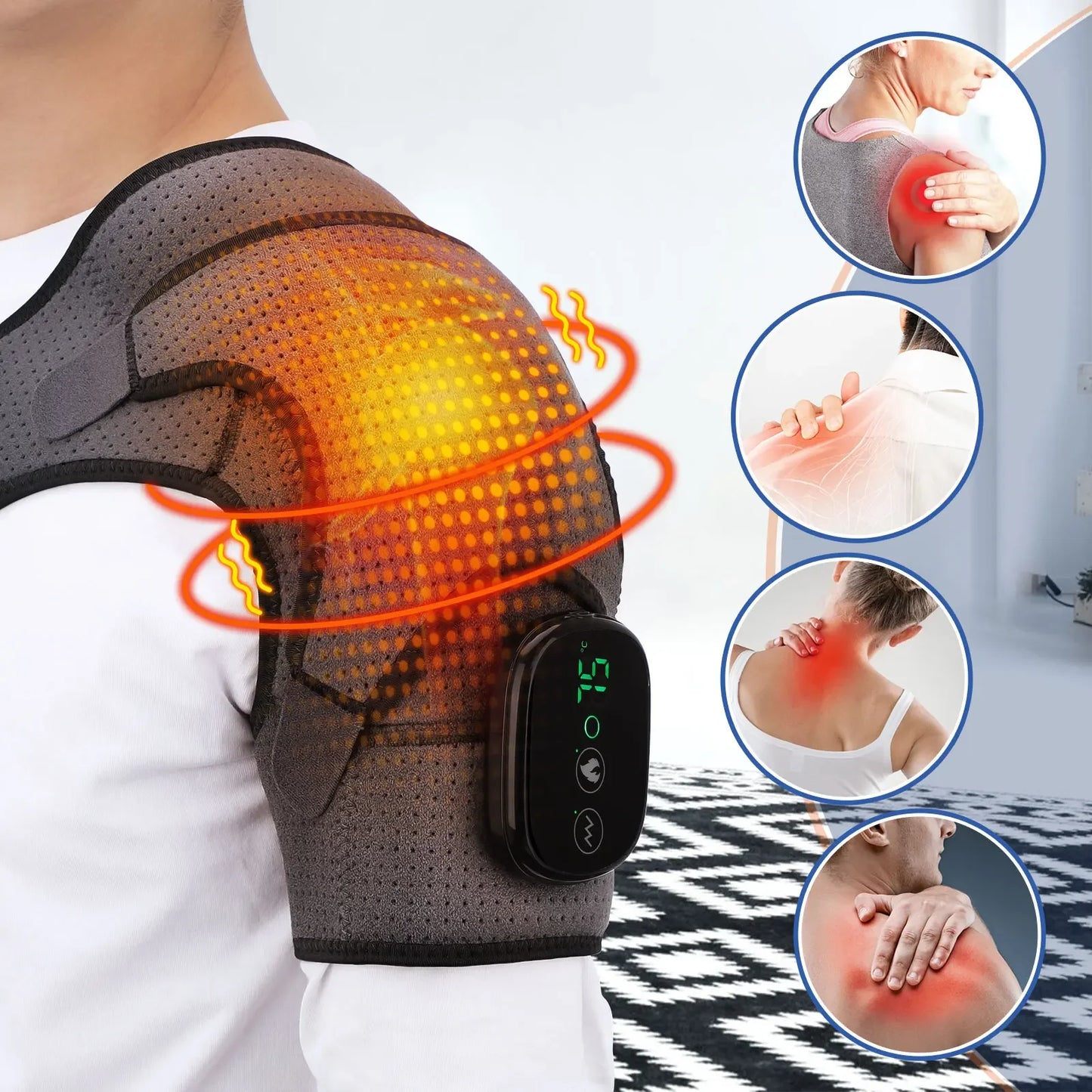 Electric Heating Shoulder & Neck Shawl Massager