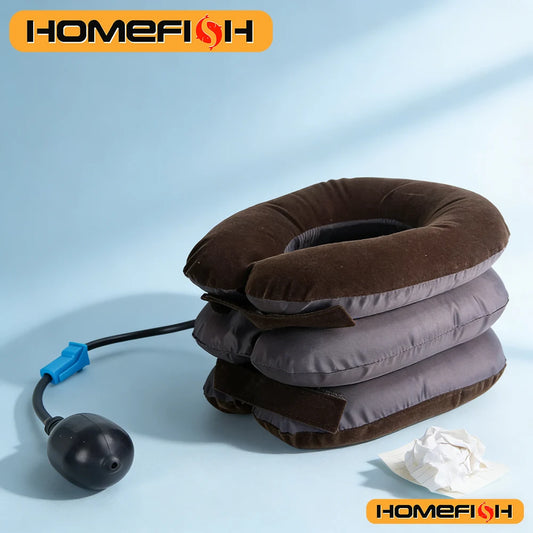 Inflatable Cervical Neck Traction & Stretcher Device
