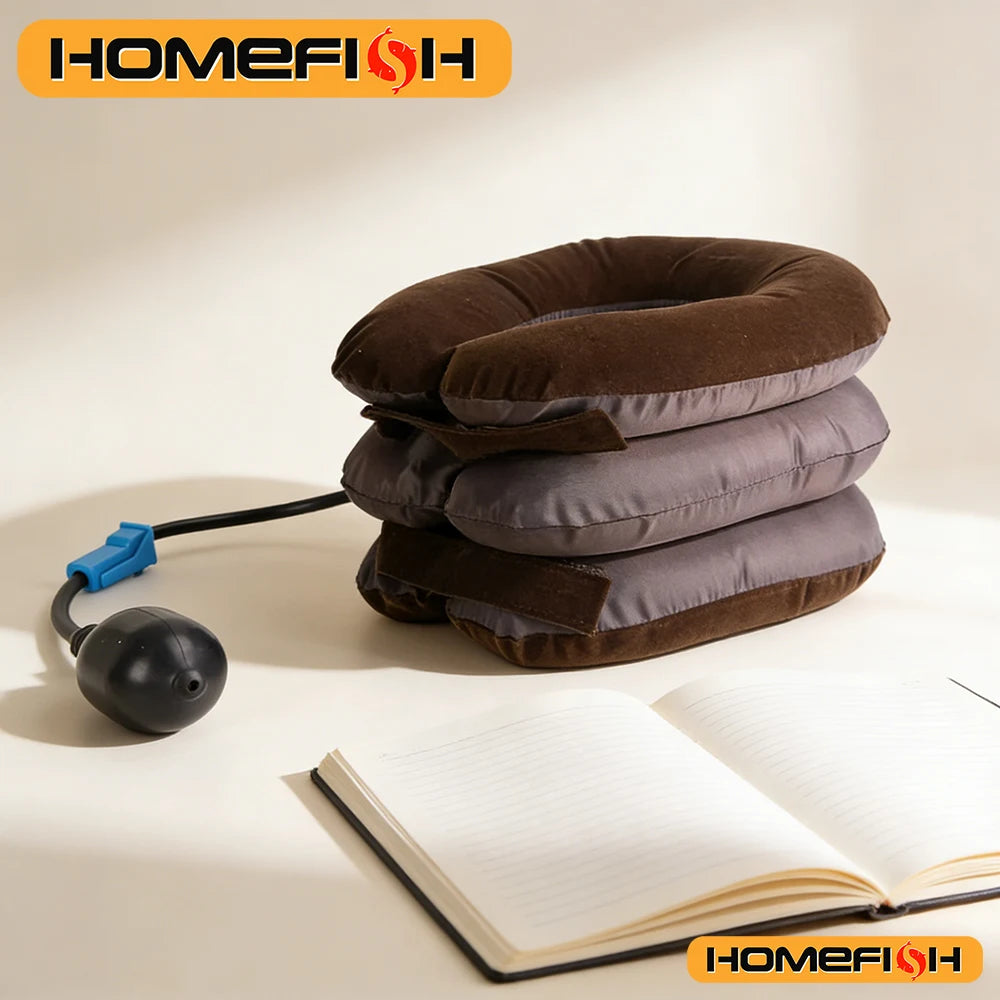 Inflatable Cervical Neck Traction & Stretcher Device