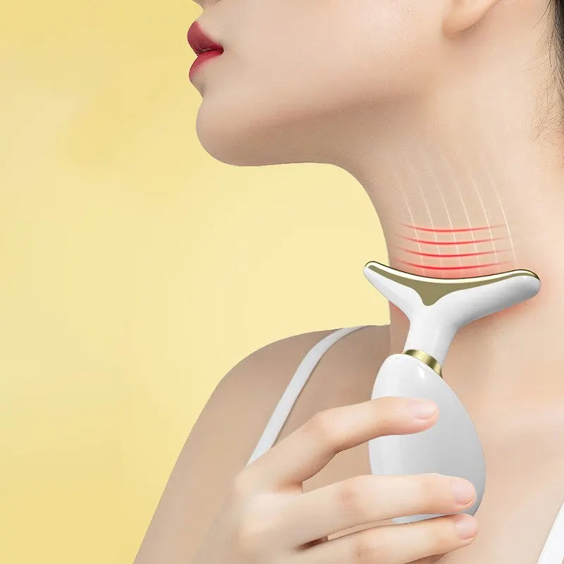 7-Color LED Face & Neck Lifting Massager