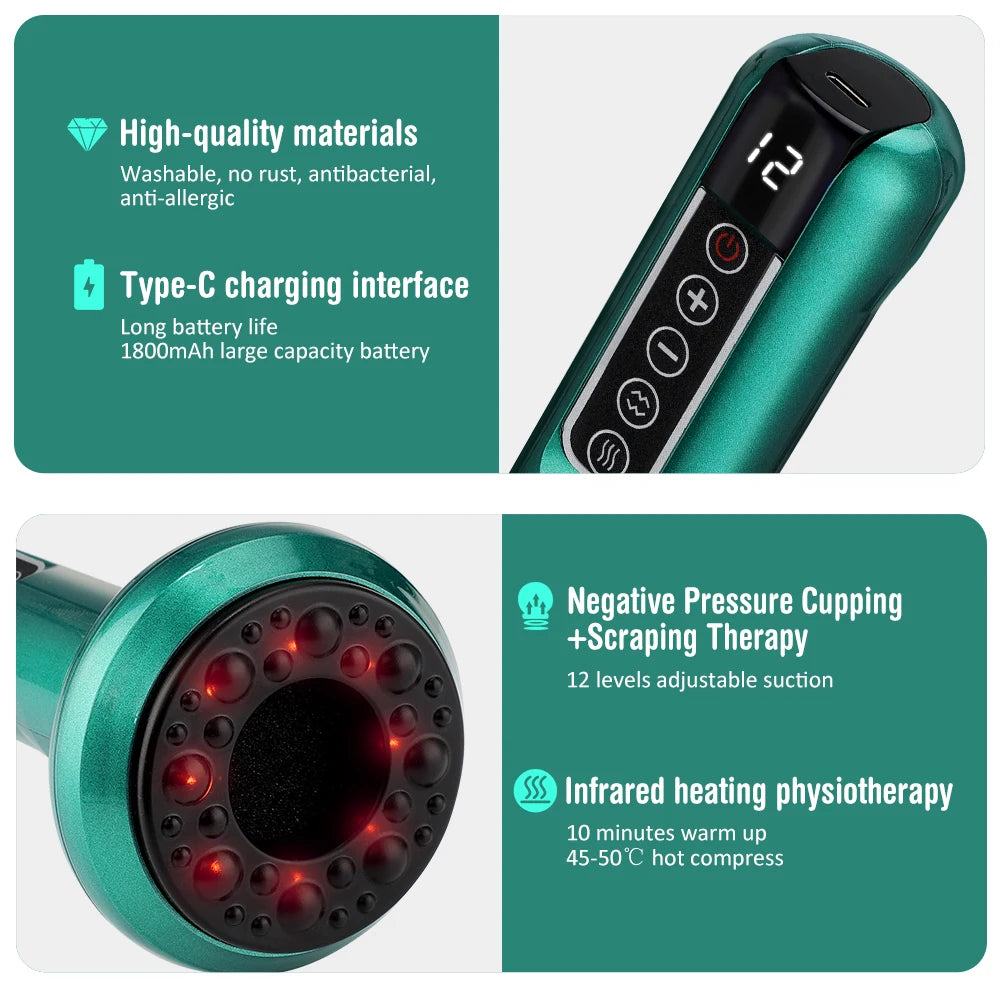 Smart Vacuum Cupping & Gua Sha Scraping Device