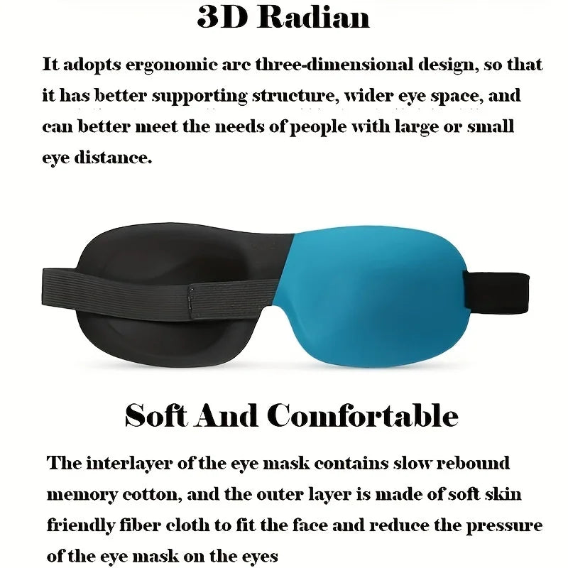 3D Memory Foam Contoured Blackout Sleep Mask