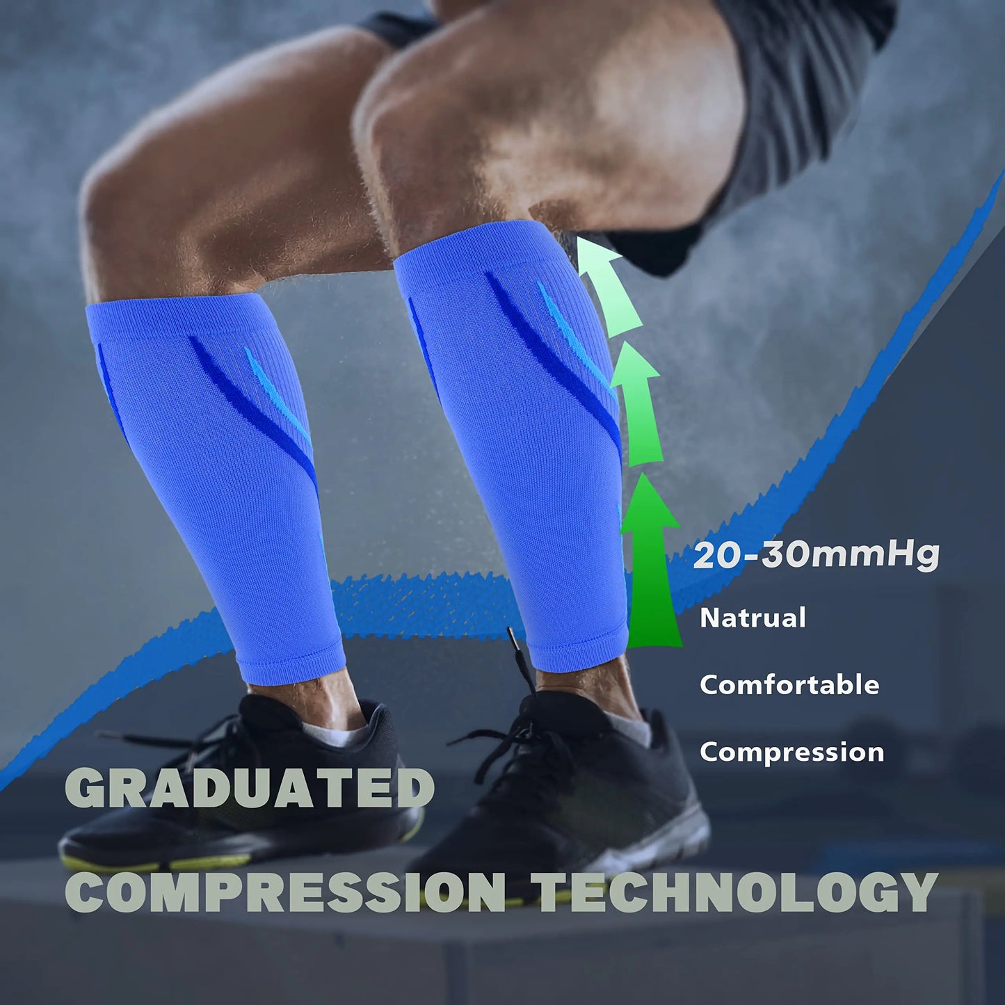 Calf Compression Sleeves for Circulation & Pain Relief