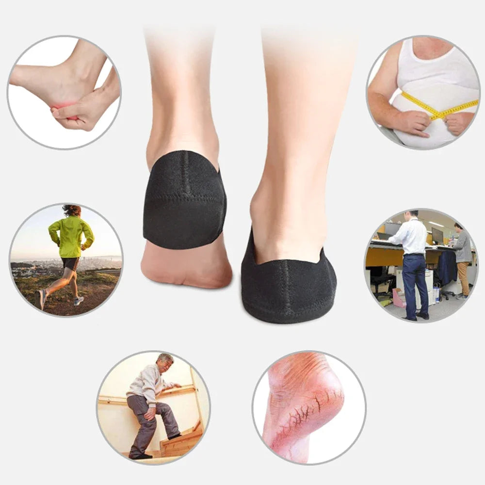 Plantar Fasciitis U-Shaped Silicone Heel Cup Insoles
