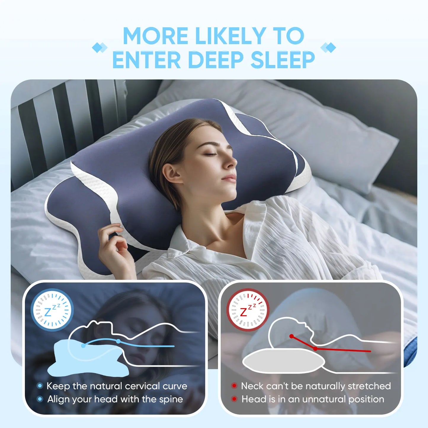 Contour Ergonomic Memory Foam Cervical Pillow