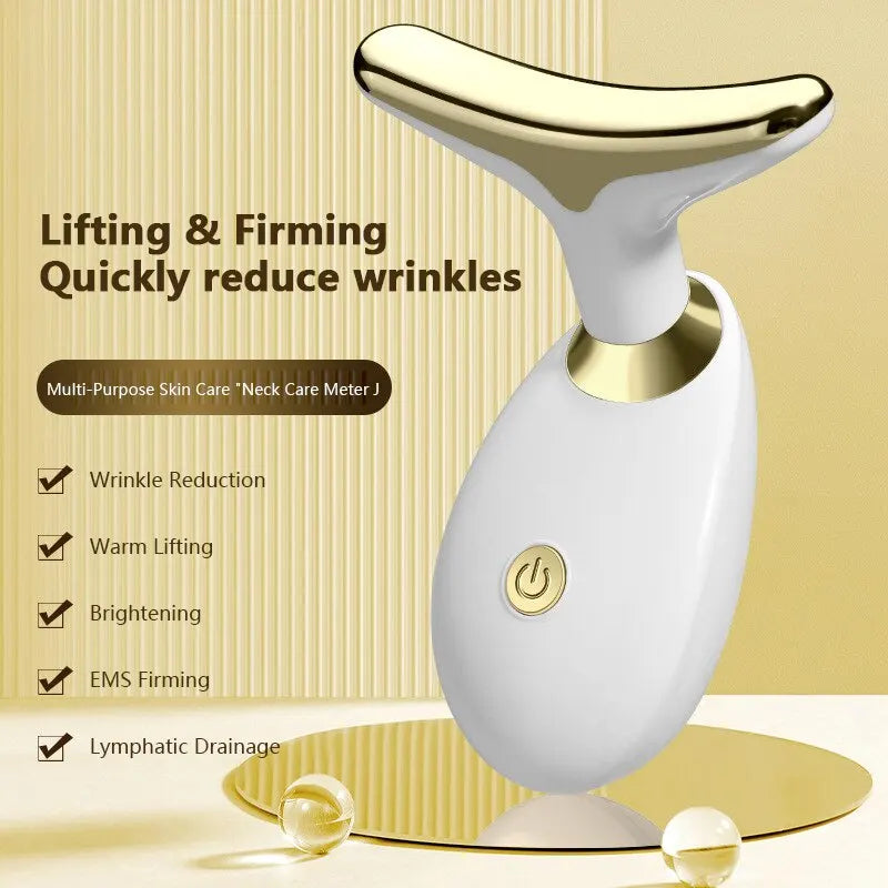7-Color LED Face & Neck Lifting Massager