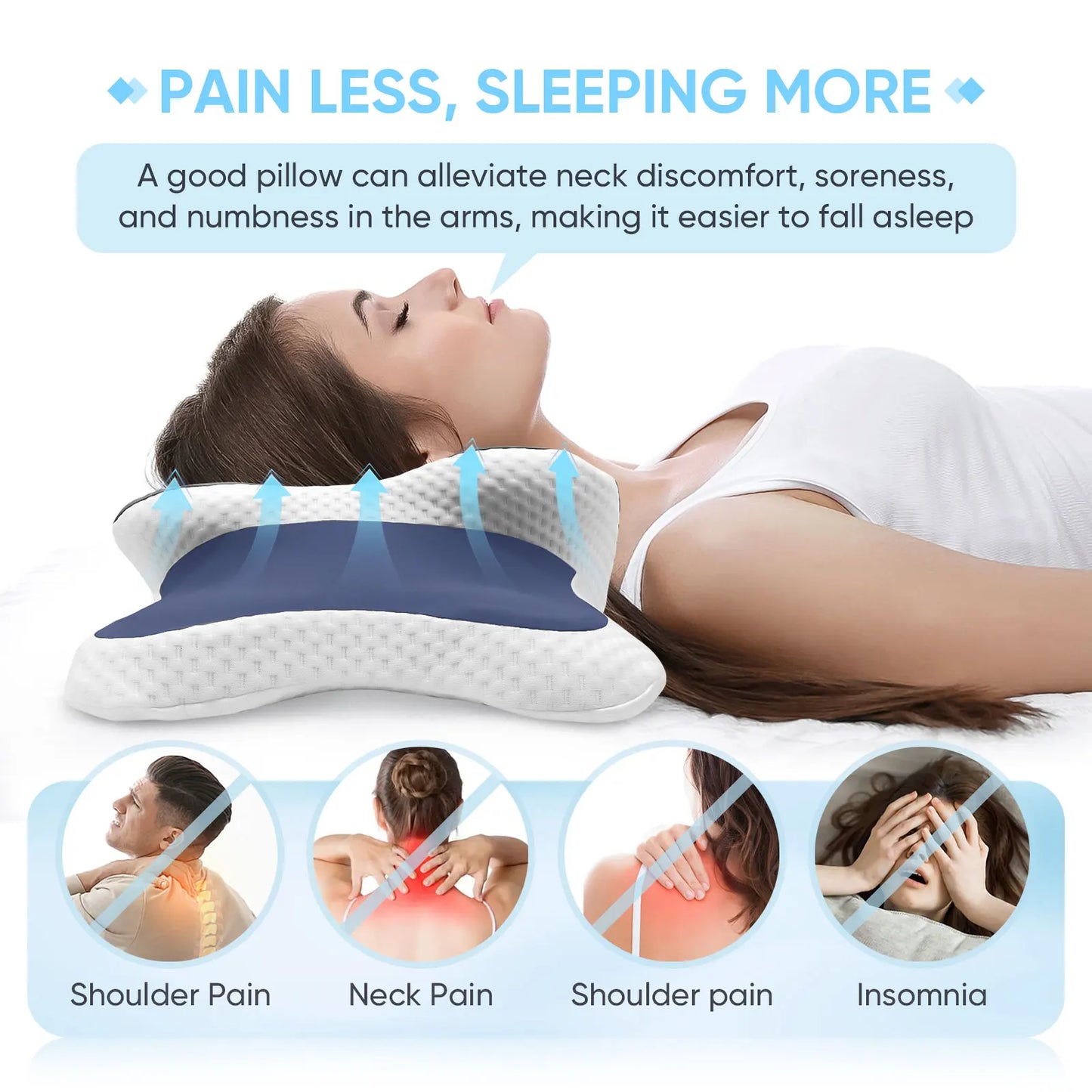 Contour Ergonomic Memory Foam Cervical Pillow