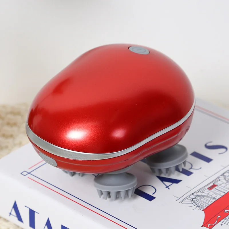 Electric Scalp Head Massager with Red Light Therapy