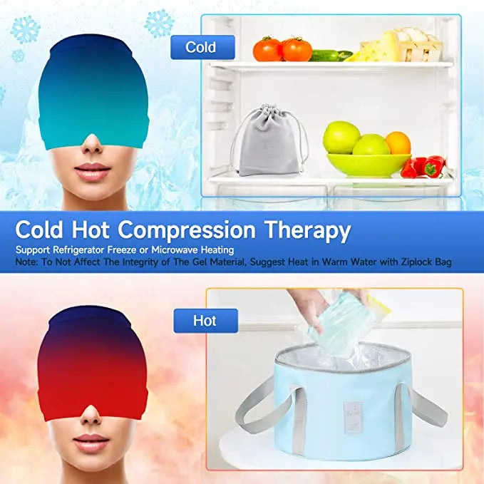 Hot & Cold Migraine Relief Therapy Cap