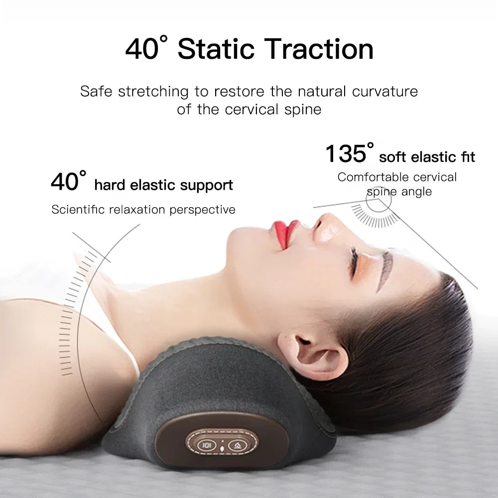 Electric Cervical Neck Massager Pillow with Heat & Vibration